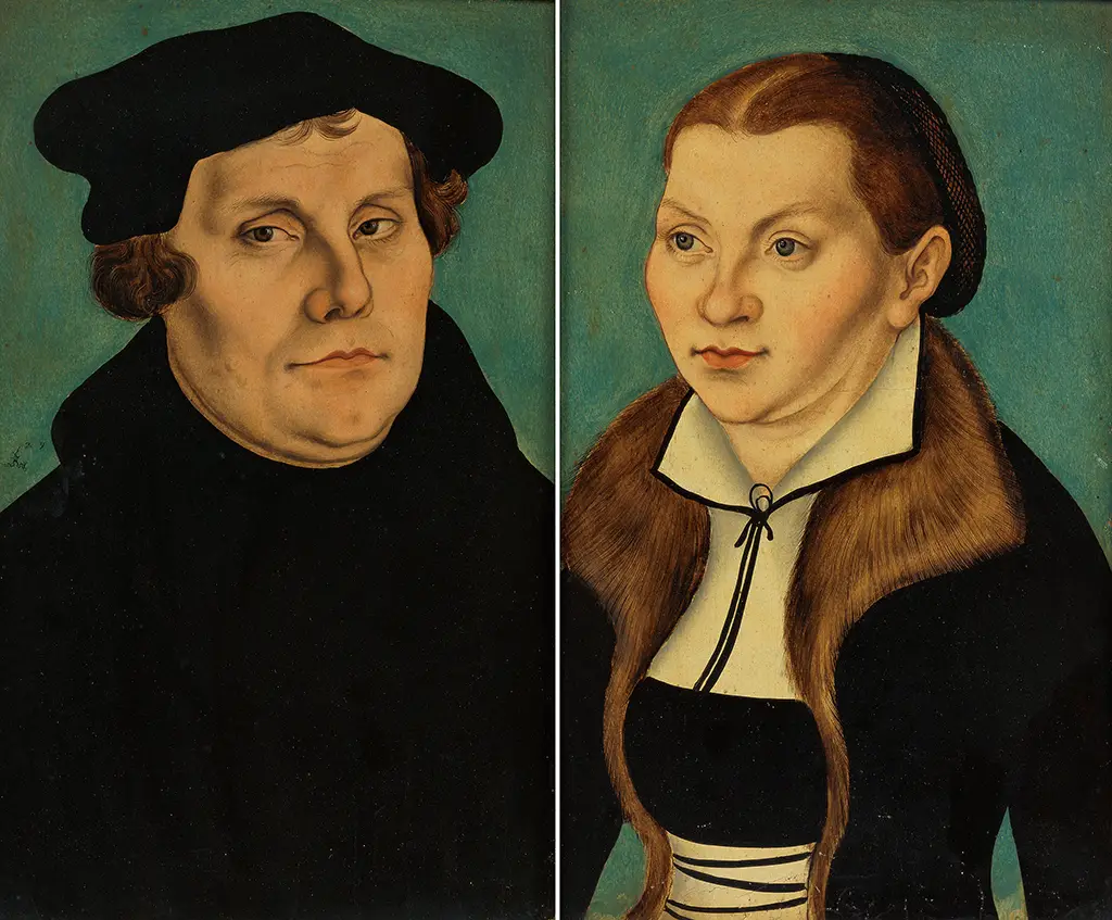 Martin Luther and his Wife in Detail Lucas Cranach
